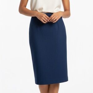 💎RARE💎 Chanel Boutique Archival 1994 Navy Wool Pencil Skirt – Karl Lagerfeld Era